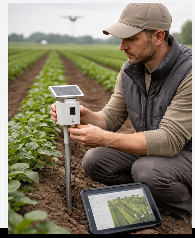 IoT мониторинг сельскохозяйственных полей и контроля в Топках